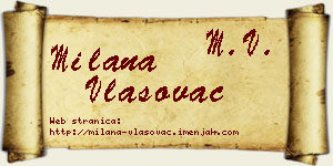 Milana Vlasovac vizit kartica